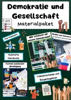 Vorschau - Arbeitsblätter - Demokratie & Gesellschaft: Wahlen, Bürgerbeteiligung, Medien, Extremismus - Deckblatt
