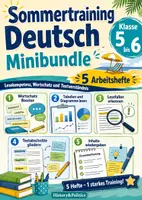 Vorschau - Arbeitsblätter - Sommertraining Deutsch Minibundle Klasse 5 bis 6 Lesekompetenz Wortschatz und Textverständnis - Deckblatt