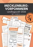 Vorschau - Arbeitsblätter - Sparpaket: Landtagswahl Mecklenburg-Vorpommern 2026 - mit Erklärvideo, Audios, Spielen und Arbeitsblättern ab Klasse 9 - Deckblatt