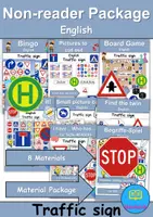 Vorschau - Arbeitsblätter - Materialpaket - Nichtleser / Non-Reader - Verkehrsschilder / Verkehrszeichen / Traffic signs - Englisch - Deckblatt