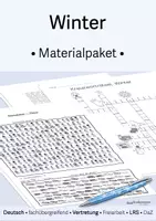 Vorschau - Stundenentwürfe - Materialpaket "Winter" - Deutsch/ LRS, DaZ, Klasse 4-10 - Deckblatt