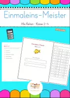 Vorschau - Arbeitsblätter - XXL Materialpaket - Einmaleins - Deckblatt