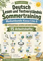 Vorschau - Arbeitsblätter - Deutsch Lesen und Textverständnis Sommertraining Mediumbundle Klasse 5 bis 6 mit 15 Arbeitsheften - Deckblatt