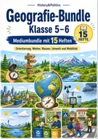 Vorschau - Arbeitsblätter - Geografie-Bundle mit 15 Heften Klasse 5–6 - Deckblatt