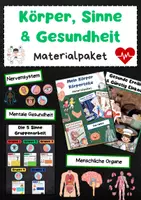Vorschau - Arbeitsblätter - Körper, Sinne & Gesundheit: Organe, Nervensystem, Muskeln, Ernährung & Prävention - Deckblatt