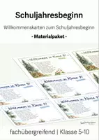 Vorschau - Spiele - Schuljahresbeginn - Willkommensgruß, Klasse 5-10, Materialpaket - Deckblatt