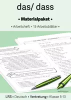 Vorschau - Arbeitsblätter - Materialpaket "das/dass" • Arbeitsheft + 15 Arbeitsblätter - Deckblatt