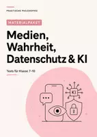 Vorschau - Arbeitsblätter - Praktische Philosophie Tests Klasse 7–10: Medien, Wahrheit, Datenschutz & KI - Deckblatt