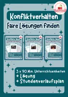 Vorschau - Stundenentwürfe - Konfliktverhalten - Faire Lösungen finden | Materialpaket | Ethik Klasse 7–9 - Deckblatt