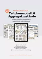 Vorschau - Arbeitsblätter - Materialpaket: Teilchenmodell und Aggregatzustände - Sketchnote/Arbeitsblatt/Poster für das Fach Physik - Deckblatt