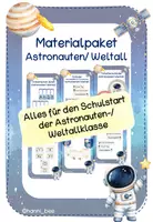 Vorschau - Bildkarten - Materialpaket Astronauten-/Weltall-Klasse - Deckblatt
