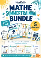 Vorschau - Arbeitsblätter - Mathe Sommertraining Bundle Klasse 5 6 - Deckblatt