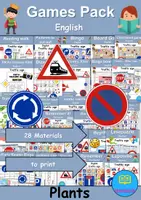 Vorschau - Spiele - Materialpaket - Spiele / Games - Verkehrsschilder / Verkehrszeichen / Traffic signs - Englisch - Deckblatt