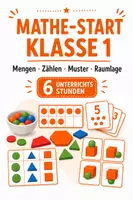 Vorschau - Stundenentwürfe - Mathe Klasse 1: Mengen, Zählen, Muster & Raumlage – Paket - Deckblatt