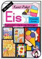 Vorschau - Stundenentwürfe - Materialpaket KUNST: EIS | EISCREME - Deckblatt