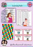 Vista previa - Hojas de trabajo - ADJECTIVES WITH PREPOSITIONS – Learning Pack - Portada