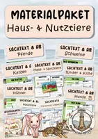 Vorschau - Arbeitsblätter - Haustiere & Nutztiere Grundschule – Materialpaket Sachunterricht – Hunde, Katzen, Pferde, Kühe, Schweine & weitere Tiere – Arbeitsblätter, Sachtexte, Steckbriefe & Lernmaterial - Deckblatt