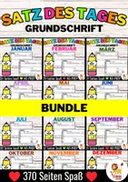 anteprima - Esercizi - Sätze schreiben / Satz des Tages / Schüttelsätze schreiben DAF DAZ - Grundschrift | Inglese Jahrespaket - Bundle (Raccolta) - Pagina di copertina