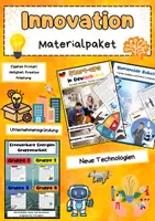 Vorschau - Arbeitsblätter - Innovation Bundle: Produktdesign, Start-ups, KI, Robotik, Gentechnik & erneuerbare Energien - Deckblatt