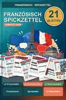 Vorschau - Arbeitsblätter - Französisch Spickzettel Paket – 21 Lernzettel & Übersichten - Deckblatt