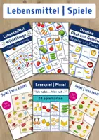 Vorschau - Arbeitsblätter - Lebensmittel | Spiele | DaF DaZ A1 oder Grundschule - Deckblatt