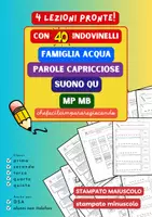 anteprima - Esercizi - 40 INDOVINELLI: DIFFICOLTÀ ORTOGRAFICHE - SUONO QU - FAMIGLIA ACQUA - PAROLE CAPRICCIOSE - MP MB - Pagina di copertina
