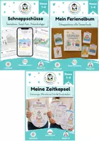 Vorschau - Stundenentwürfe - Schulstart Grundschule | Materialpaket nach den Sommerferien | Ferienrückblick, Ferienalbum, Zeitkapsel & kreative Schreibanlässe - Deckblatt