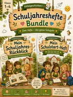 Vorschau - Stundenentwürfe - Schuljahreshefte-Bundle | Schuljahresende und Schulstart | Grundschule Klasse 1-4 | Arbeitshefte mit Lehrerhandreichung - Deckblatt