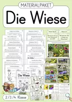 Vorschau - Unterrichtsreihen - Wiese - Materialpaket (2./3./4. Klasse) - Deckblatt