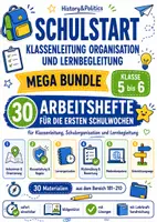 Vorschau - Arbeitsblätter - Schulstart Klassenleitung Organisation und Lernbegleitung Mega Bundle Klasse 5 bis 6 30 Arbeitshefte - Deckblatt