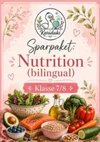 Vorschau - Arbeitsblätter - Sparpaket bilingual: Nutrition (with solutions) - Deckblatt