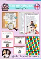 Aperçu - Feuilles d'exercices - VERBS WITH PREPOSITIONS – Learning Pack - Page de couverture