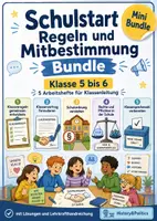 Vorschau - Arbeitsblätter - Schulstart Regeln und Mitbestimmung Bundle Klasse 5 bis 6 Arbeitshefte für Klassenleitung - Deckblatt