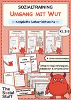 Vorschau - Stundenentwürfe - Soziales Lernen Grundschule: Sozialtraining "Umgang mit Wut" - Komplettpaket (6 Unterrichtsstunden) - Deckblatt