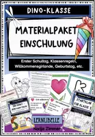 Vorschau - Mal- und Bastelvorlagen - Materialpaket Einschulung - erster Schultag (in der Dinosaurier - Klasse) (Dinosaurier) - Deckblatt