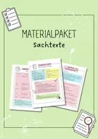 Vorschau - Arbeitsblätter - Materialpaket Sachtexte verstehen, zusammenfassen und analysieren - Deckblatt