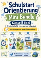 Vorschau - Arbeitsblätter - Schulstart Orientierung Mini Bundle Klasse 5 bis 6 Arbeitshefte Berufsorientierung Lernorte Medienbildung und Reflexion - Deckblatt