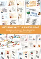 Vorschau - Fördermaterial/Inklusion - Materialpaket zur Einschulung – Schulanfang 1. Klasse – Willkommensgruß – Geschenk für die 1. Klasse. Schulstart: Willkommen in der Schule. Lesezeichen, Urkunden, Grußkarten, Mutmachkarten & Gesprächskarten - Deckblatt