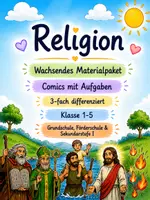 Vorschau - Stundenentwürfe - Religion | Wachsendes Materialpaket | Comics mit Aufgaben | Grundschule, Förderschule & Sekundarstufe | Klasse 1-5 - Deckblatt