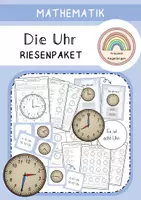 Vorschau - Arbeitsblätter - Die Uhrzeit - Riesenpaket - Deckblatt