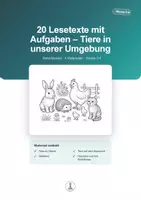 Vorschau - Arbeitsblätter - Tiere in unserer Umgebung – 20 Lesetexte mit Aufgaben | Materialpaket Klasse 3-4 - Deckblatt