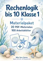 Vorschau - Arbeitsblätter - Rechenlogik bis 10 Klasse 1 | Materialpaket | 20 PDFs mit 100 Arbeitsblättern - Deckblatt
