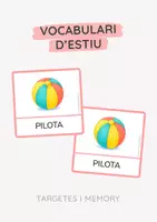 Vista previa - Juegos / Gamificación - Pack vocabulari d’estiu en català / joc de parelles – 3 tipografies - Portada