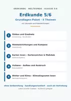 Vorschau - Stundenentwürfe - Erdkunde / Weltkunde Klasse 5/6 – Grundlagen-Paket: 5 Themen mit Lösungen - Deckblatt