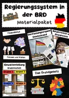 Vorschau - Stundenentwürfe - Regierungssystem der BRD: Verfassungsorgane, Grundgesetz, Wahlen, Parteien & Gewaltenteilung - Deckblatt