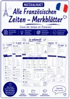Vorschau - Stationenlernen - Französisch - Les temps français Merkblätter, Poster für alle Zeiten - Deckblatt