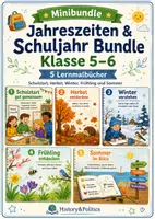 Vorschau - Arbeitsblätter - Jahreszeiten & Schuljahr Bundle Klasse 5–6 - Deckblatt