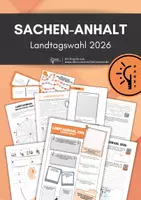 Vorschau - Arbeitsblätter - Sparpaket: Landtagswahl Sachsen-Anhalt 2026 - mit Erklärvideo, Audios, Spielen und Arbeitsblättern ab Klasse 9 - Deckblatt