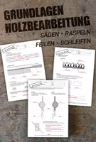 Vorschau - Arbeitsblätter - Holzbearbeitung Grundlagen – Sägen, Raspeln, Feilen & Schleifen | Technik - Deckblatt