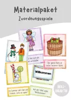 Vorschau - Spiele - Materialpaket - Zuordnungsspiele - Jahreszeiten (Freiarbeit - Lesen) - Deckblatt